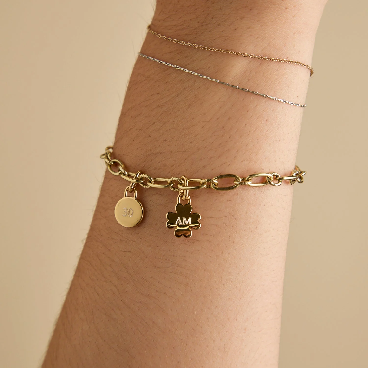 Bold Link Chain Bracelet in Gold - Image 3