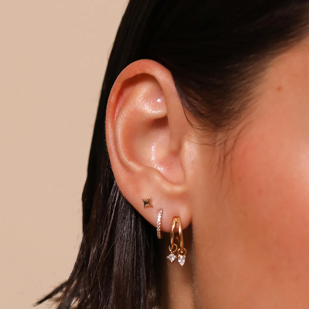 Celestial Crystal Huggies in Gold - Image 4