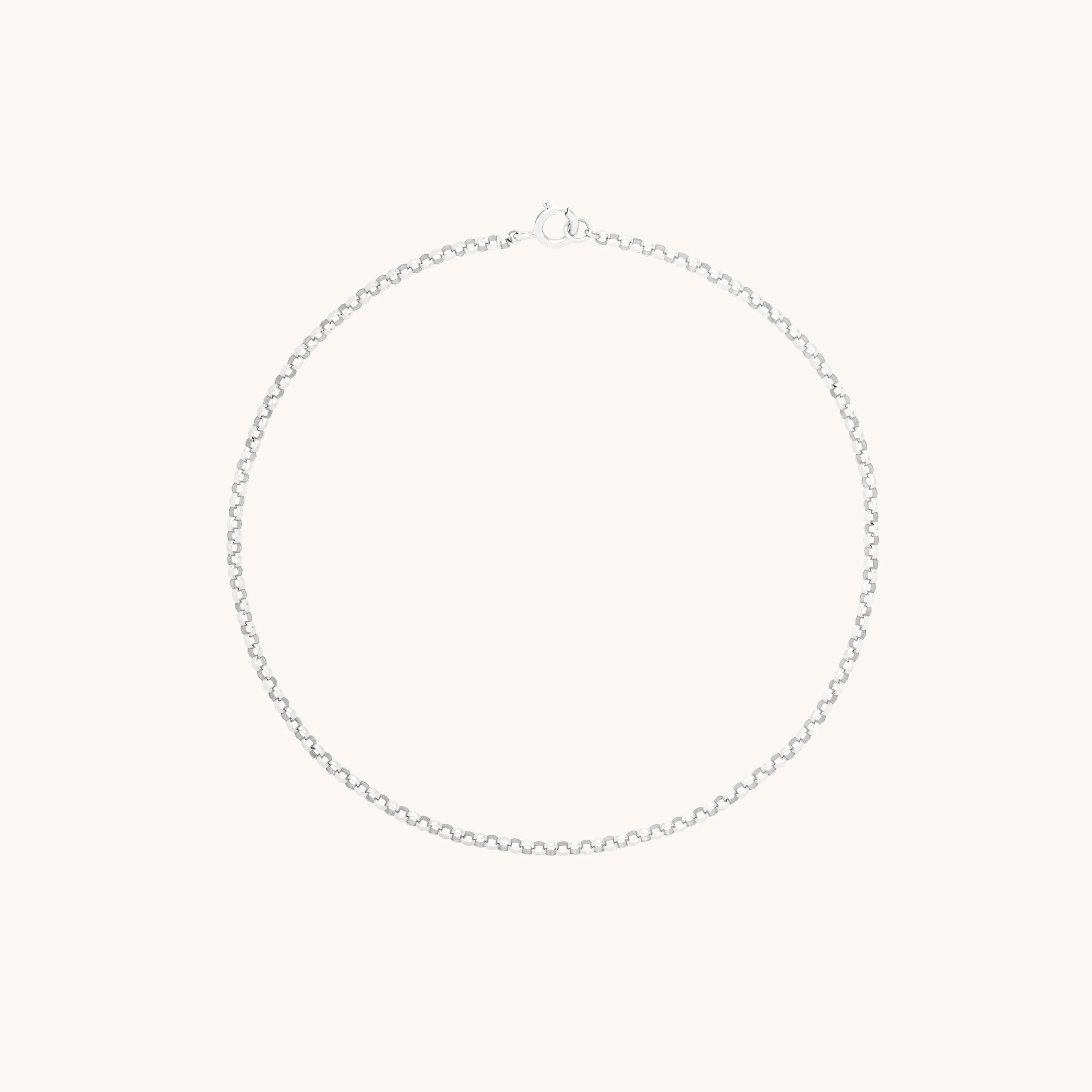 Chelsea Chain Bracelet in Solid White Gold