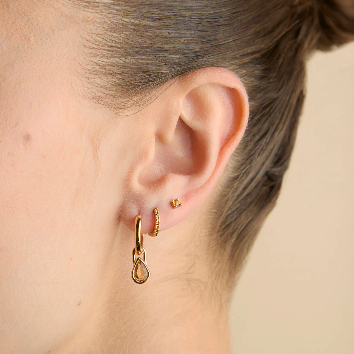 Citrine November Clip Charm in Gold - Image 6
