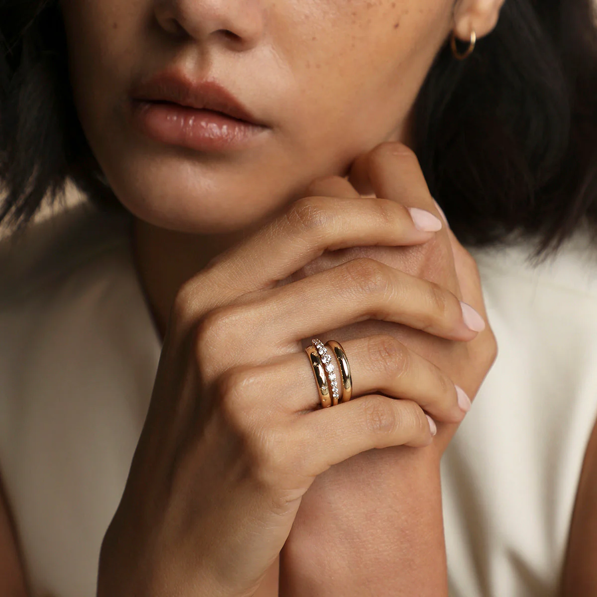 Cosmic Diamond Milestone Ring in Solid Gold - Image 5