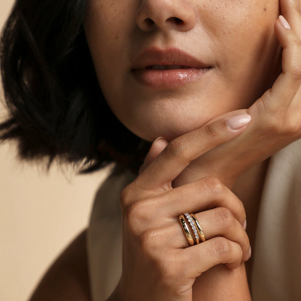 Diamond Eternity Milestone Ring in Solid Gold - Image 6