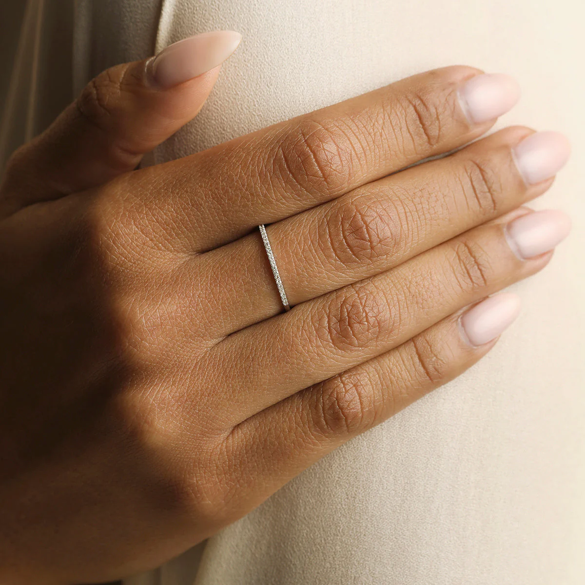 Diamond Eternity Ring in Solid White Gold - Image 2