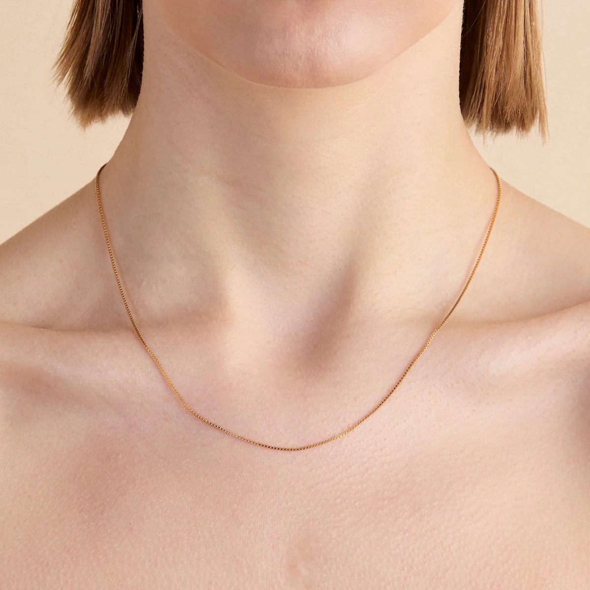 Essential Box Chain Necklace in Gold - Image 2