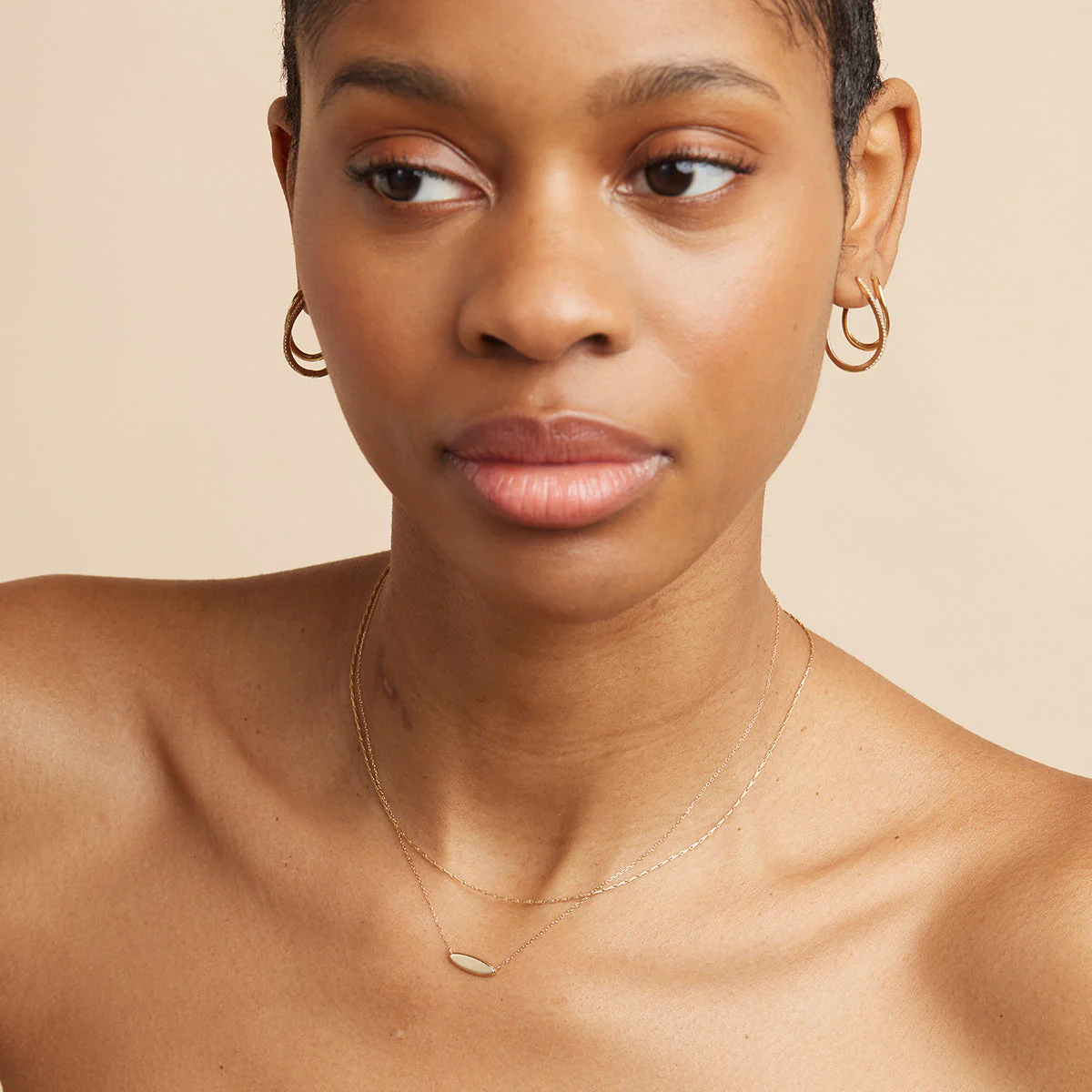 ID Pendant Necklace in Solid Gold - Image 3