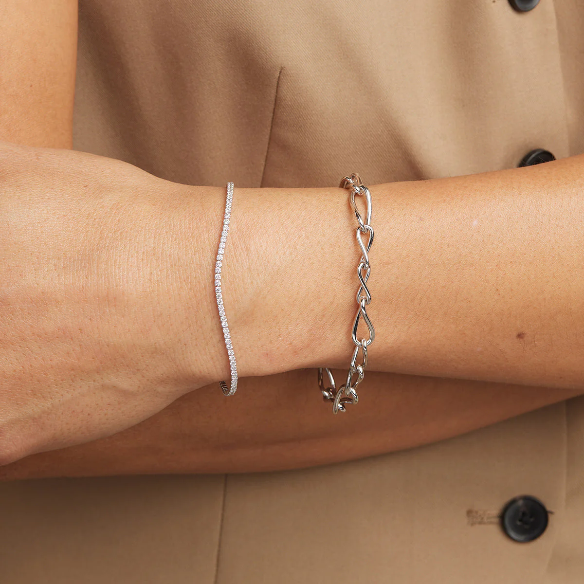 Infinite Chain Bracelet in Silver - Image 6