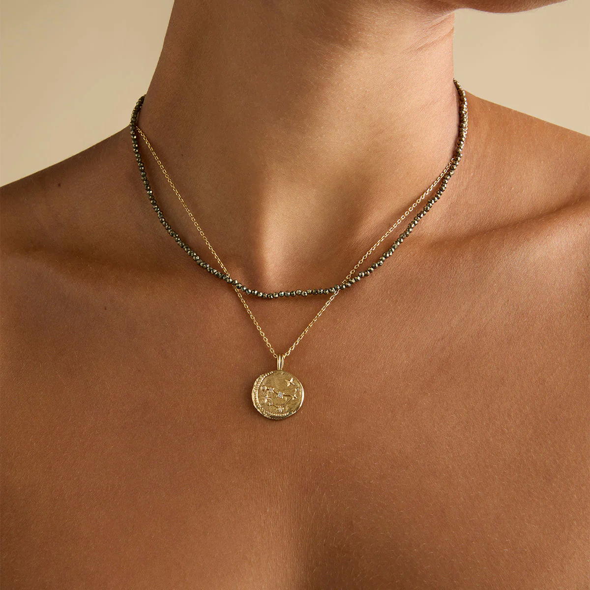 Ironstone Gemstone Necklace in 9k Gold - Image 3