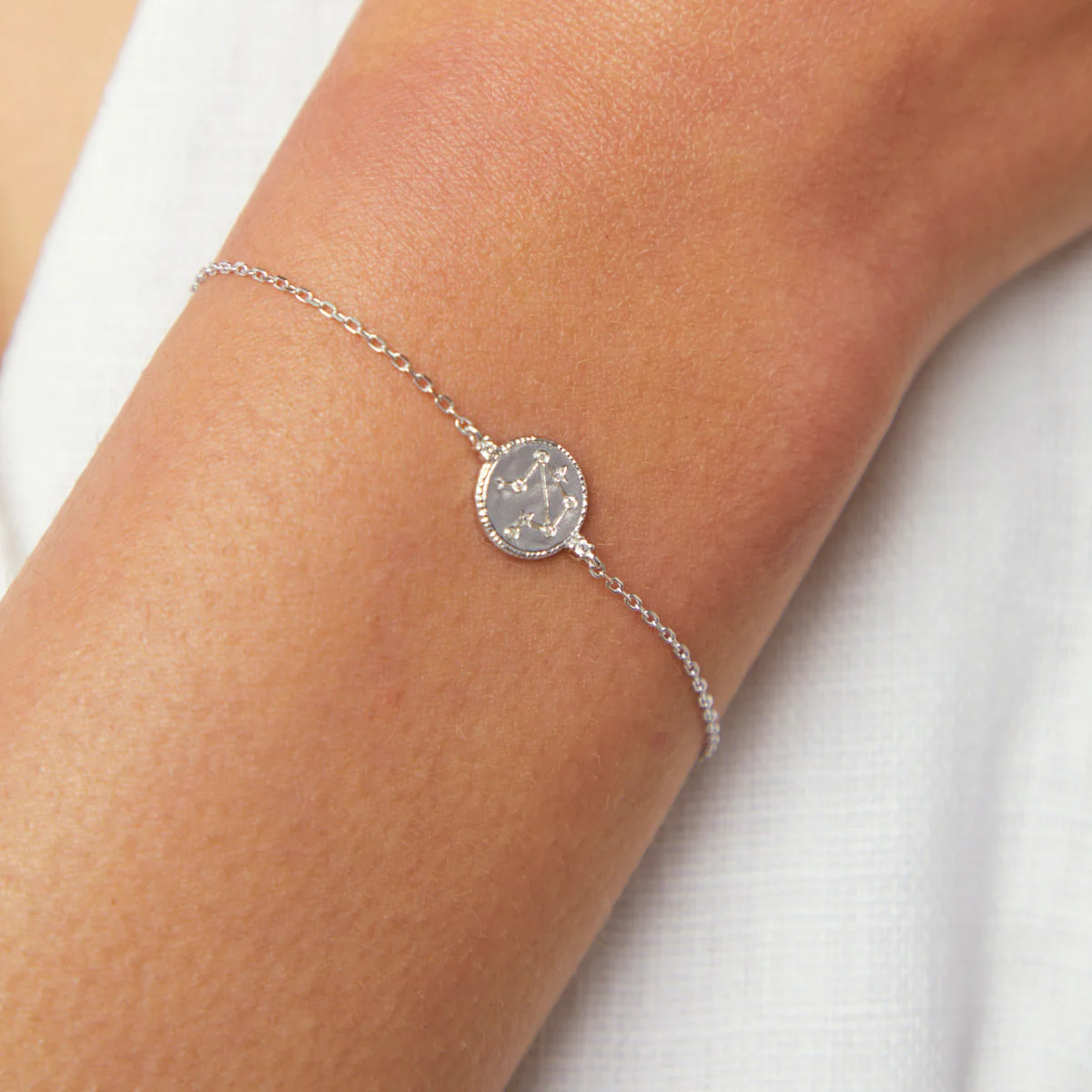 Libra Zodiac Bracelet in Silver - Image 2