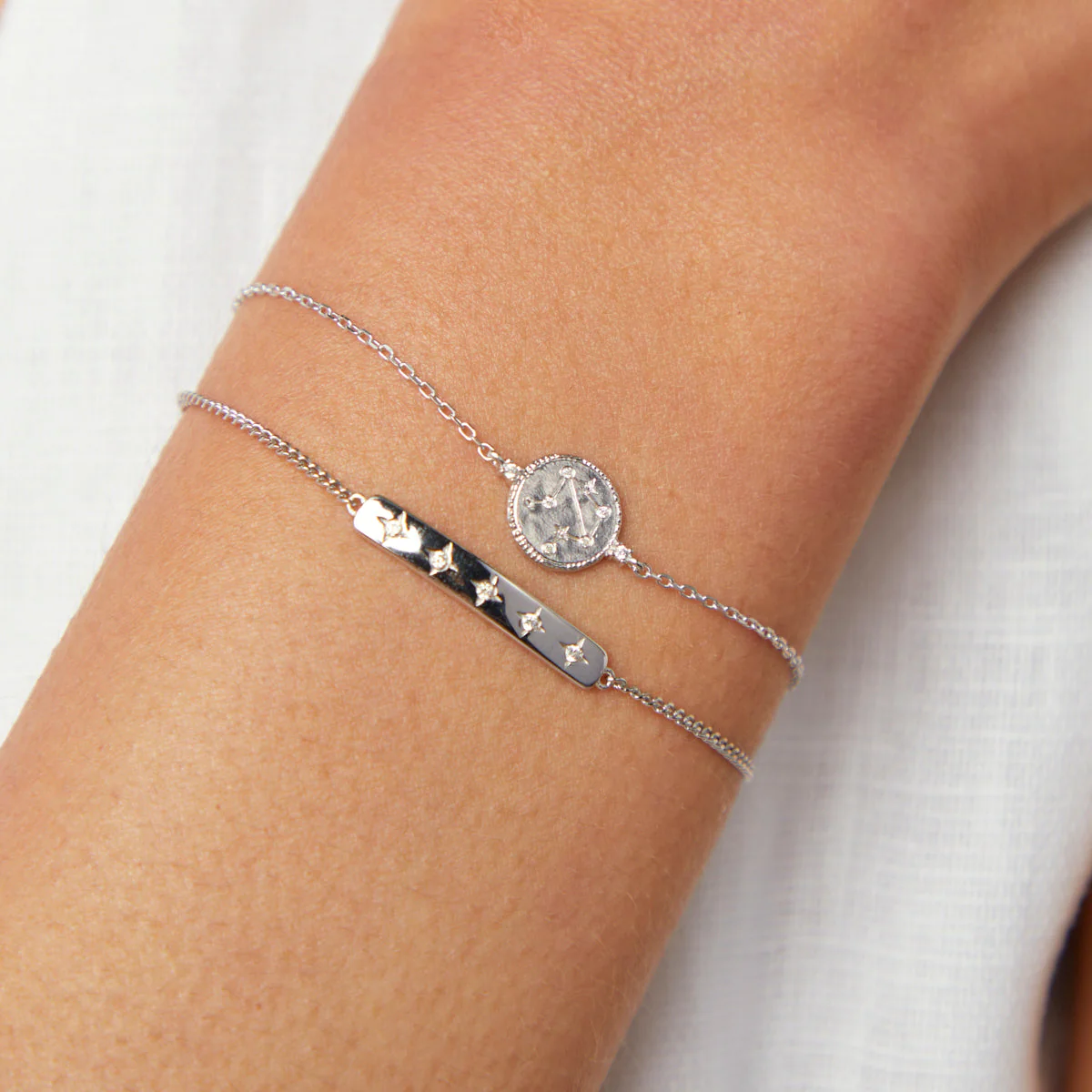 Libra Zodiac Bracelet in Silver - Image 3