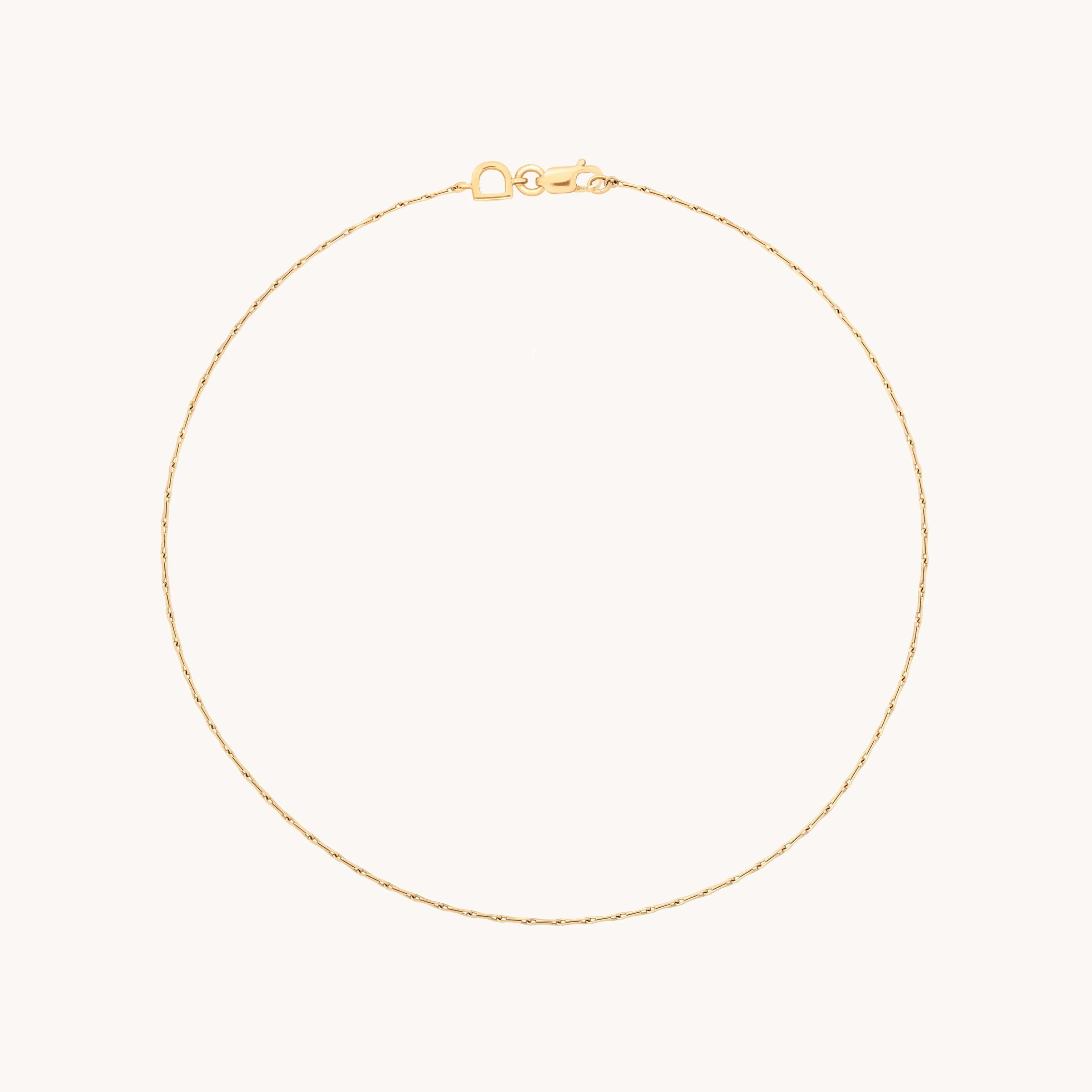 Marylebone Story Chain Anklet in Solid Gold