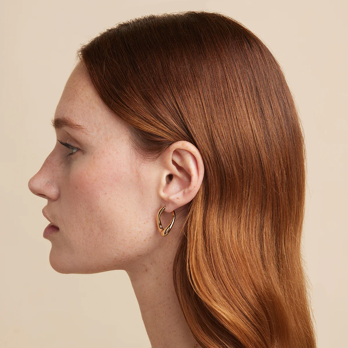 Molten Large Hoops in Gold - Image 4