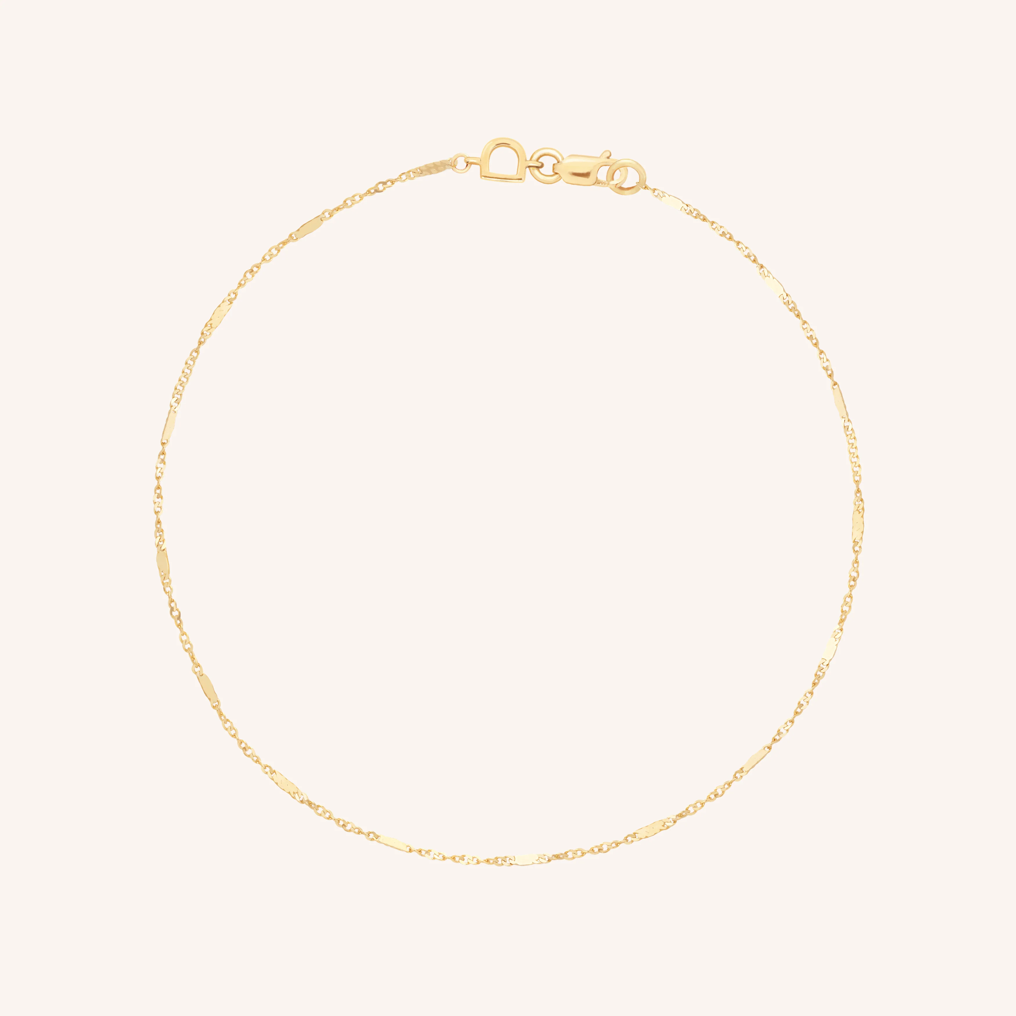 Astrid Chain Anklet in Solid Gold