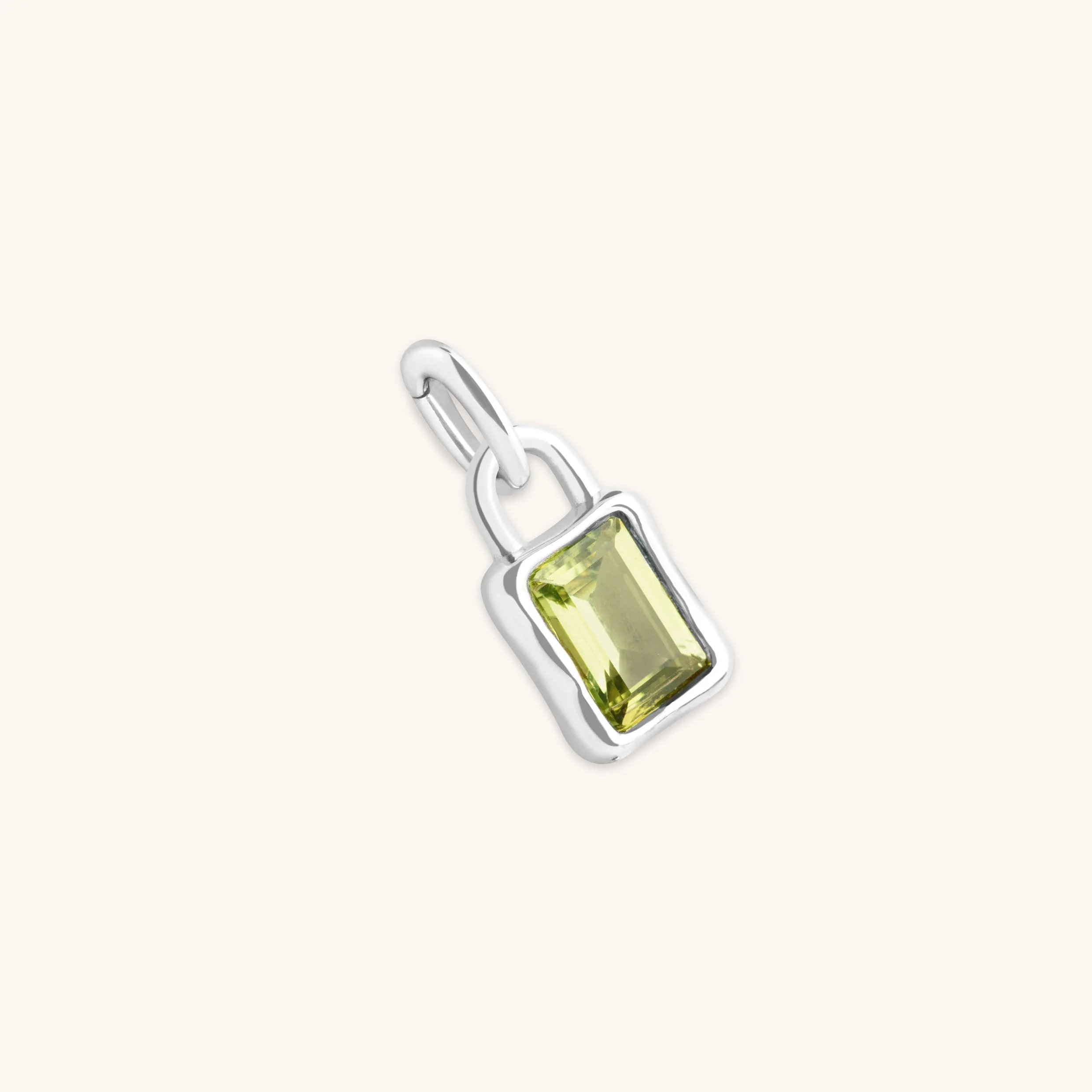 Olivine August Clip Charm in Silver