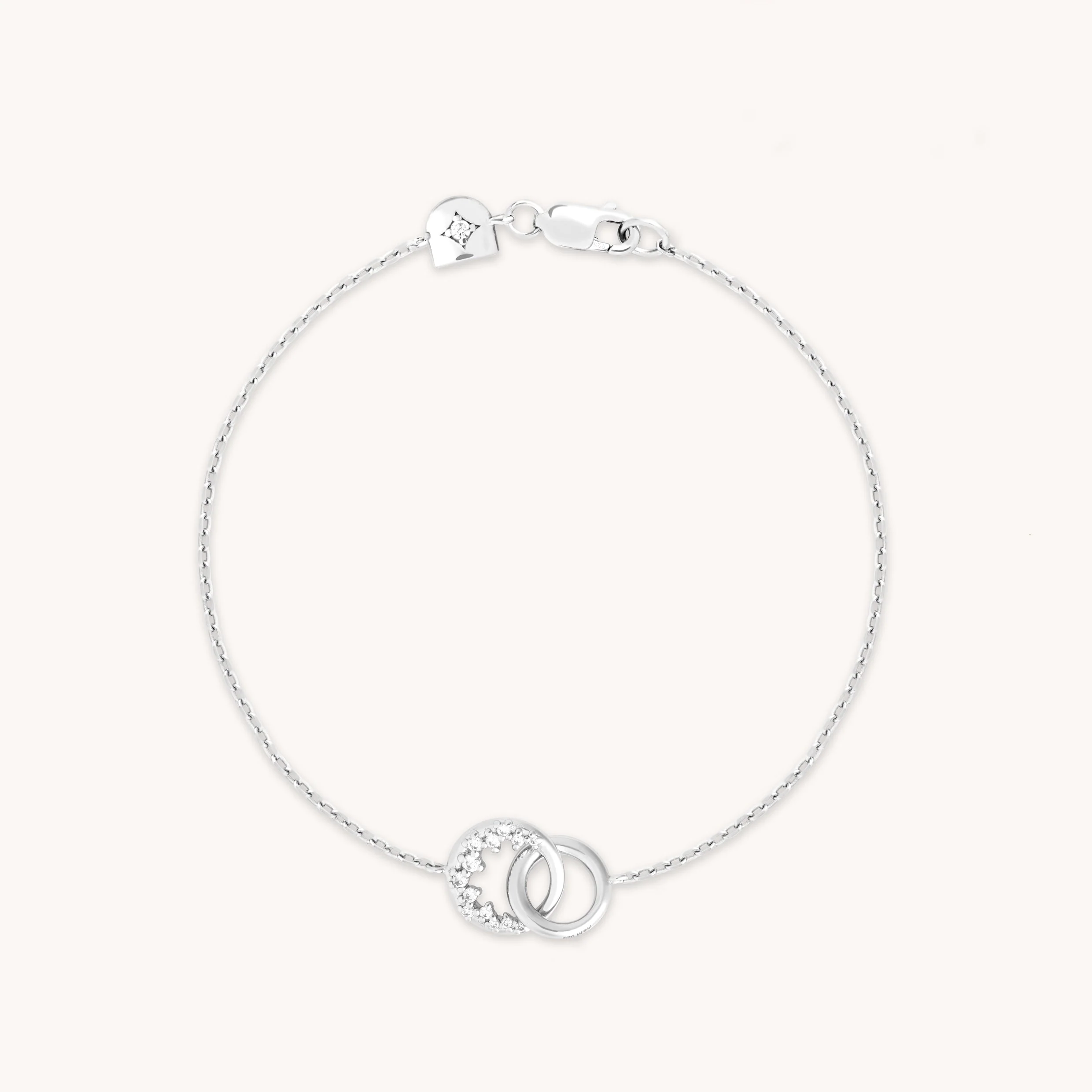 Orbit Crystal Pendant Bracelet in Silver