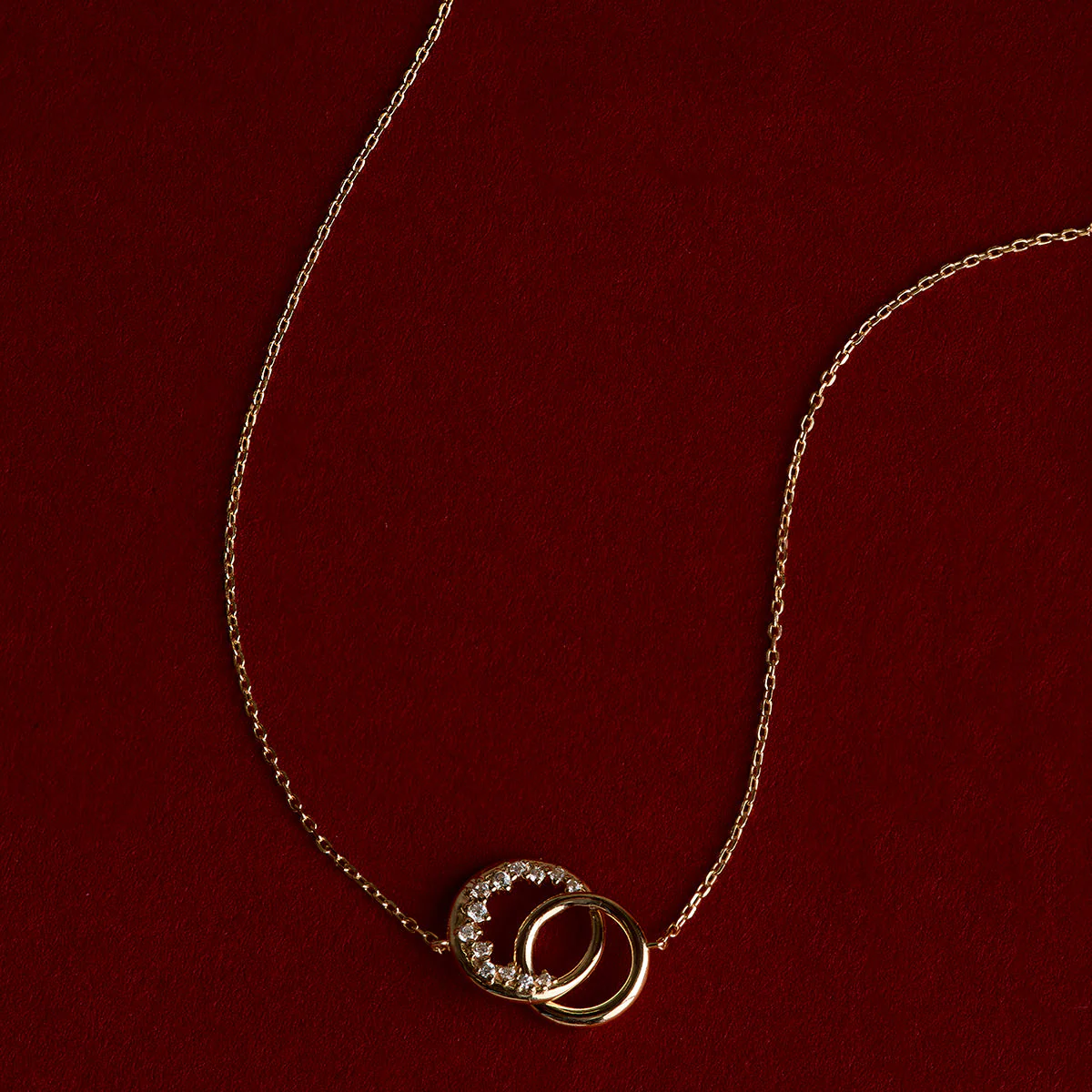 Orbit Crystal Pendant Necklace in Gold - Image 6