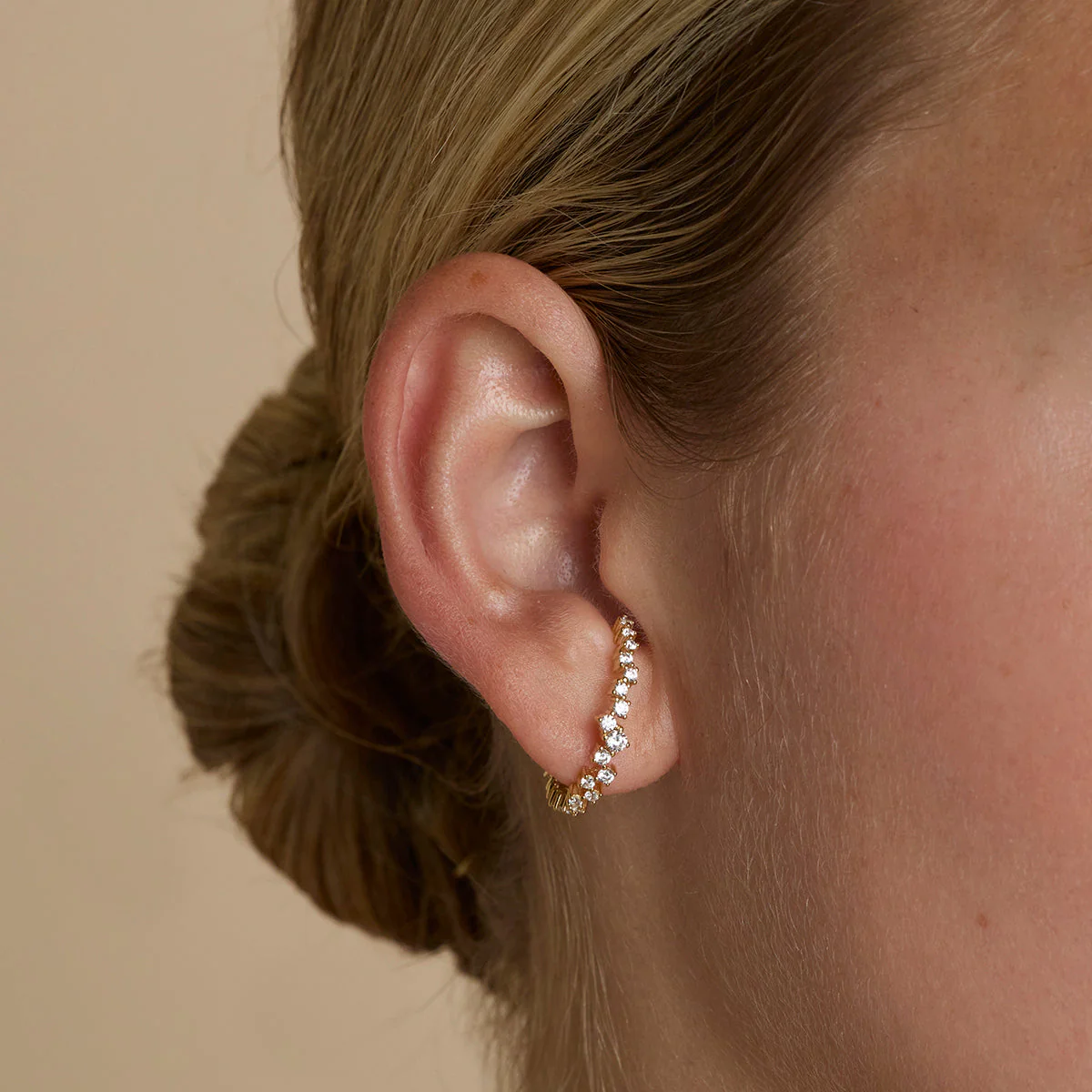 Orbit Crystal Studs in Gold - Image 2