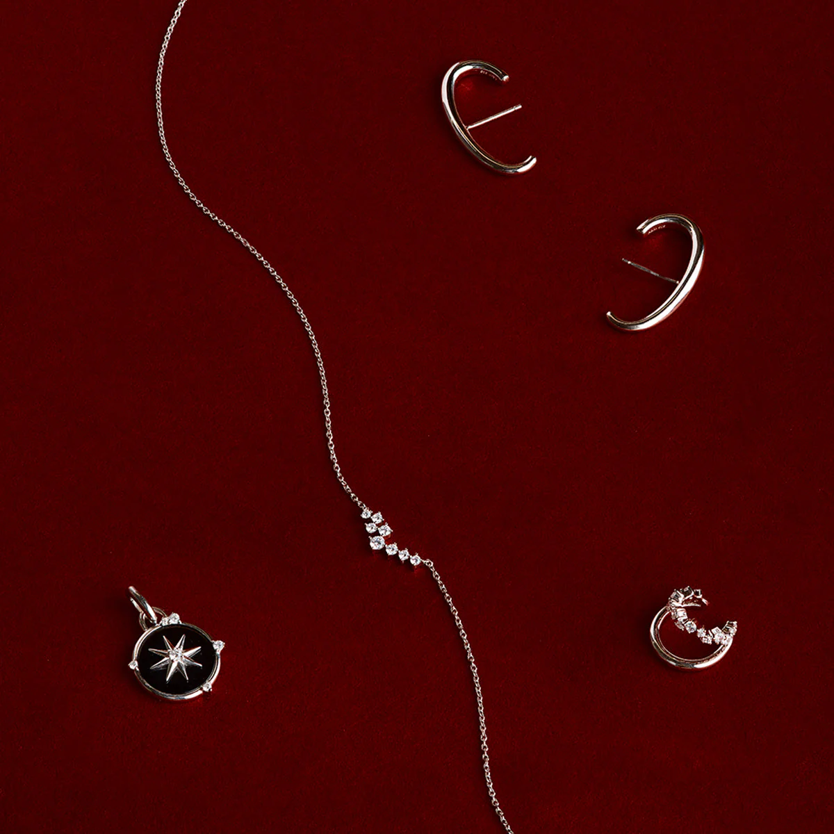 Orbit Dome Stud in Silver - Image 4