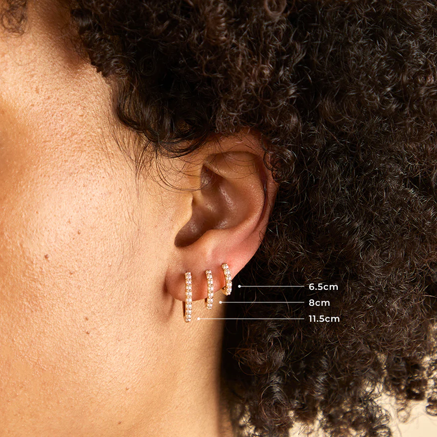 Pearl Single Hoop in Gold - Image 2
