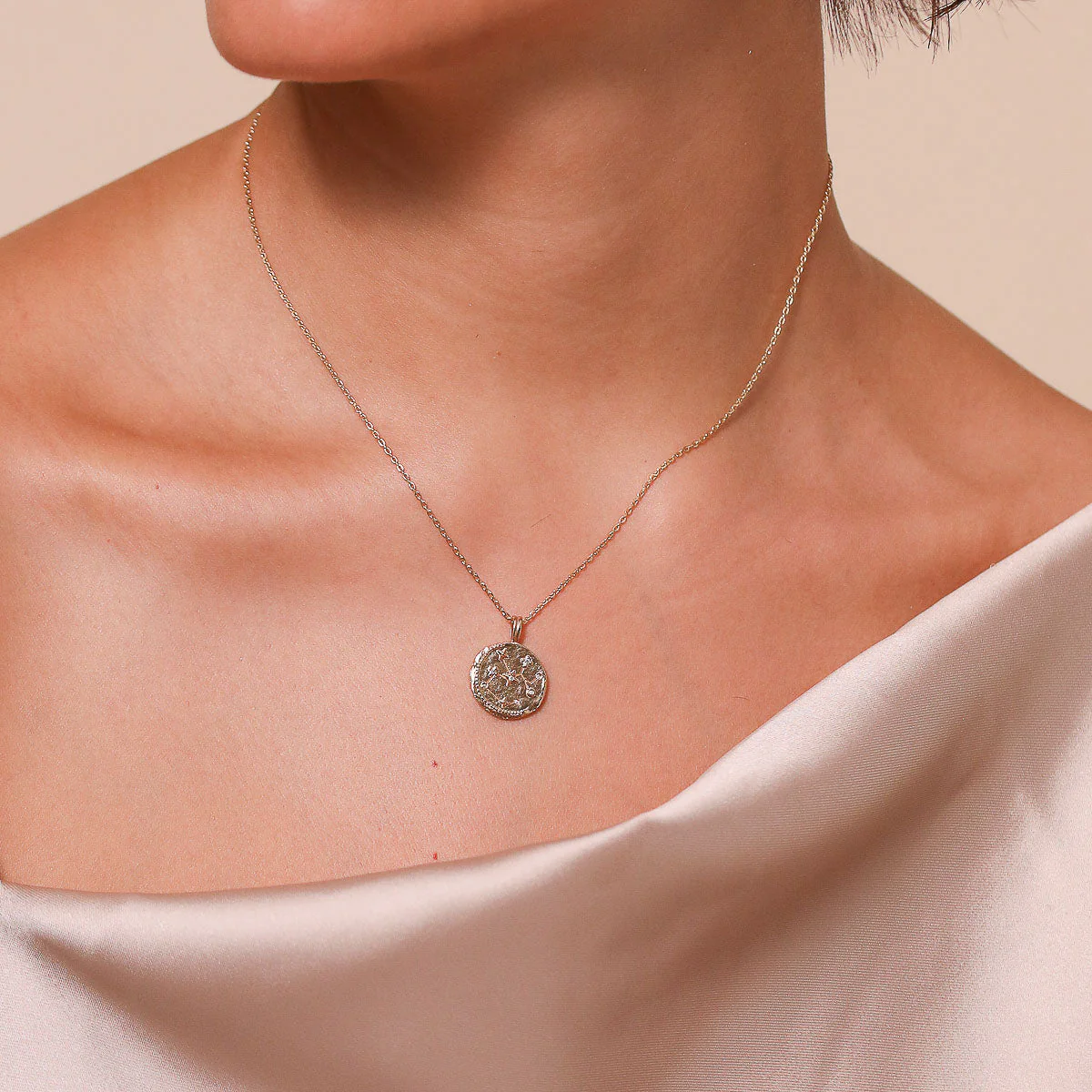 Sagittarius Zodiac Pendant Necklace in Gold - Image 2