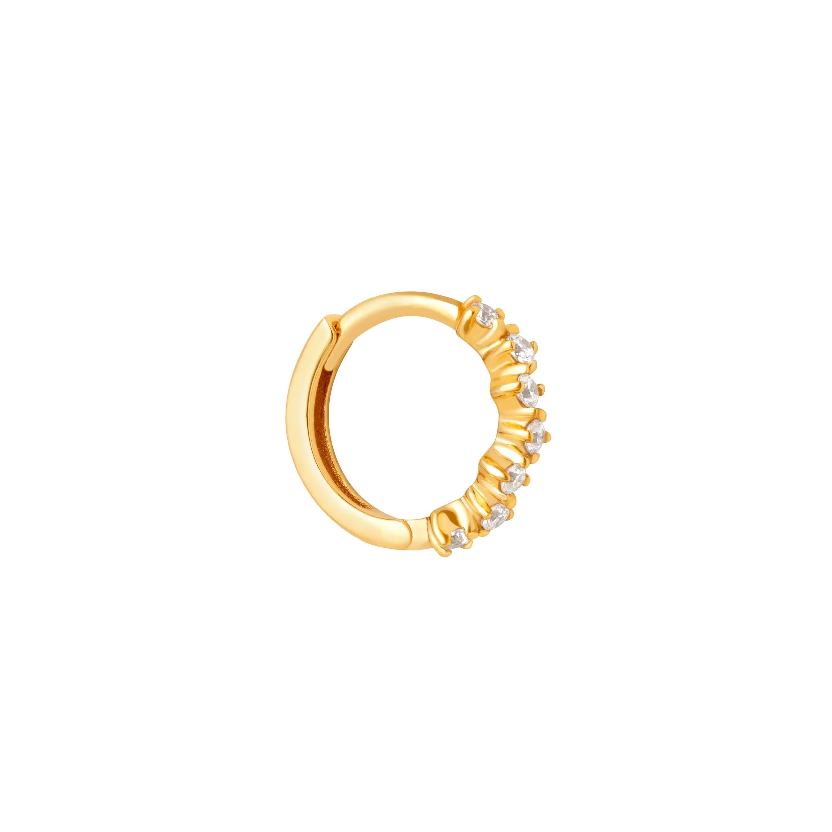 Cluster Hoop 8mm in Gold - Image 5