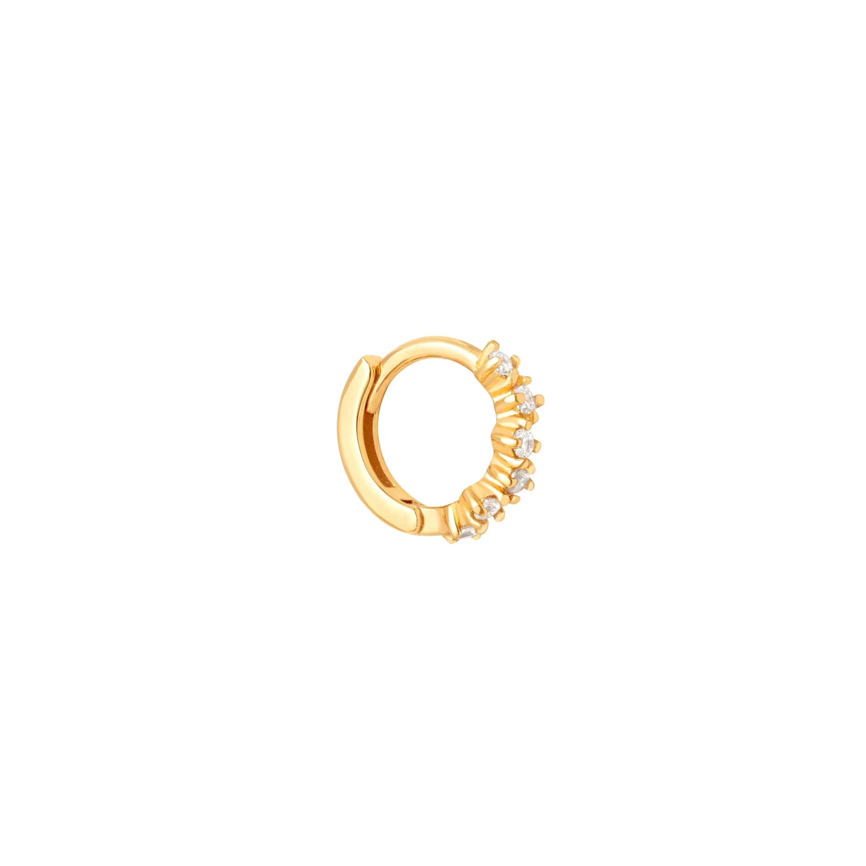 Cluster Hoop 6.5mm in Gold - Image 5