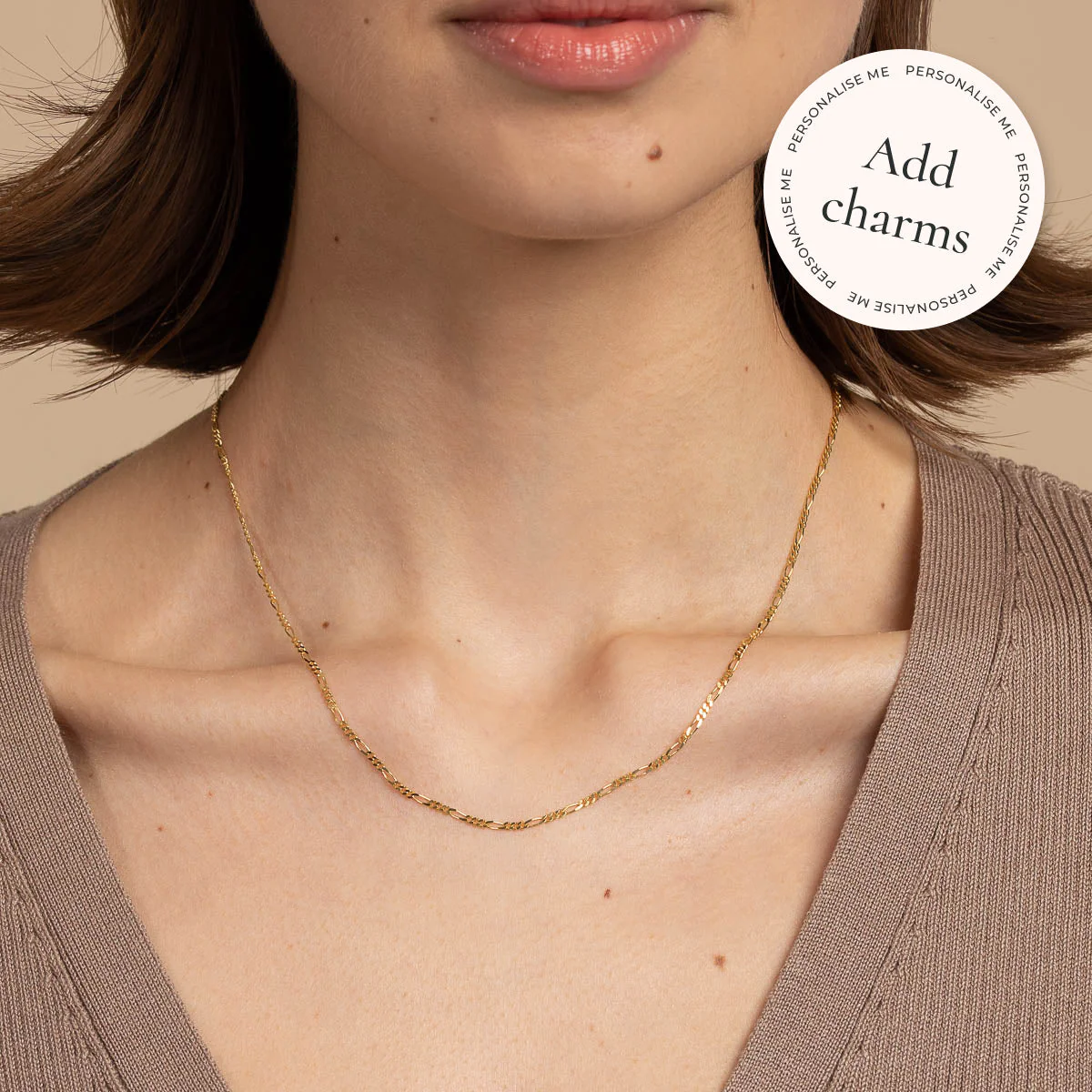 Soho Chain Necklace in Solid Gold - Image 2