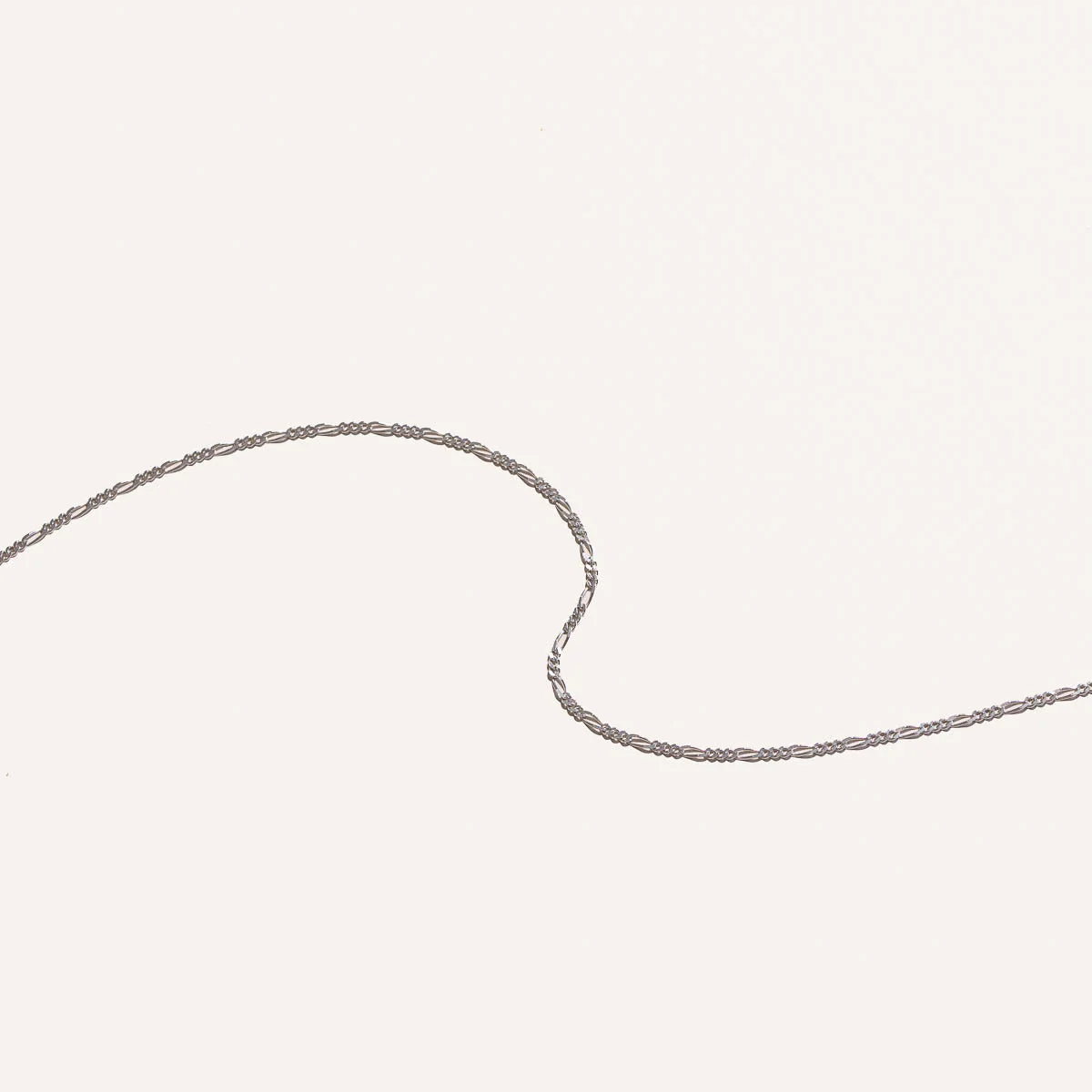 Soho Chain Necklace in Solid White Gold - Image 5