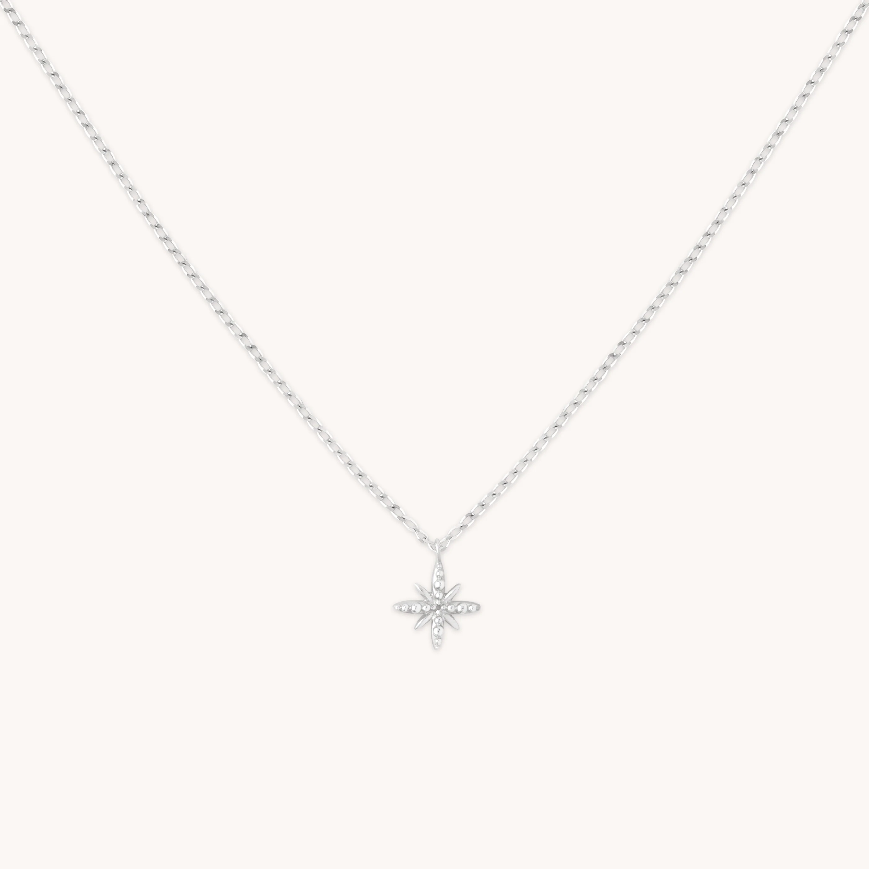 Twilight Pendant Necklace in Solid White Gold