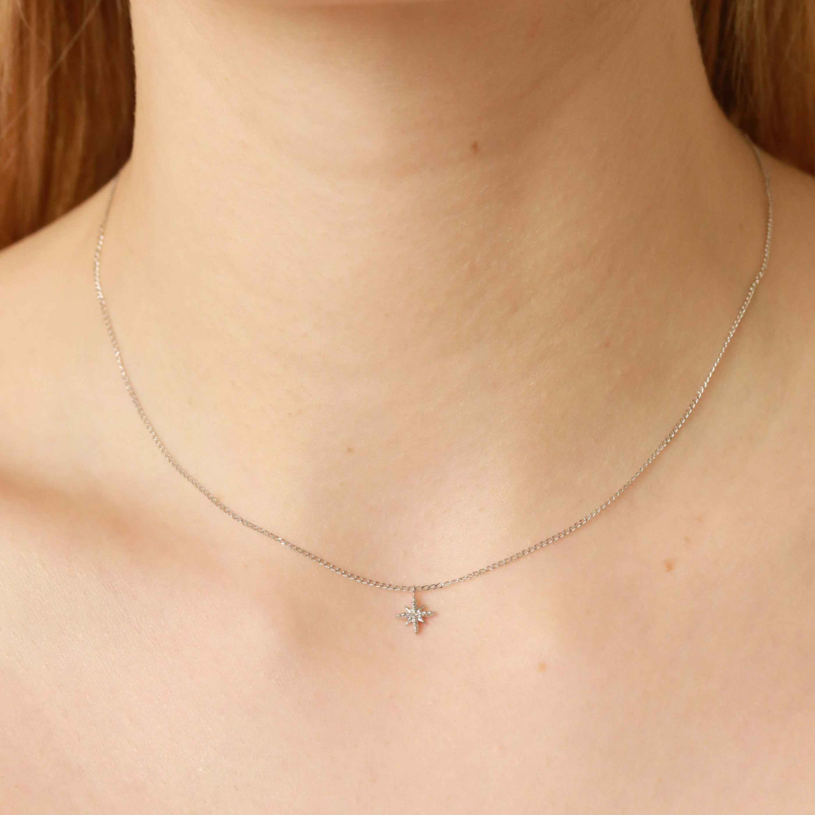 Twilight Pendant Necklace in Solid White Gold - Image 2