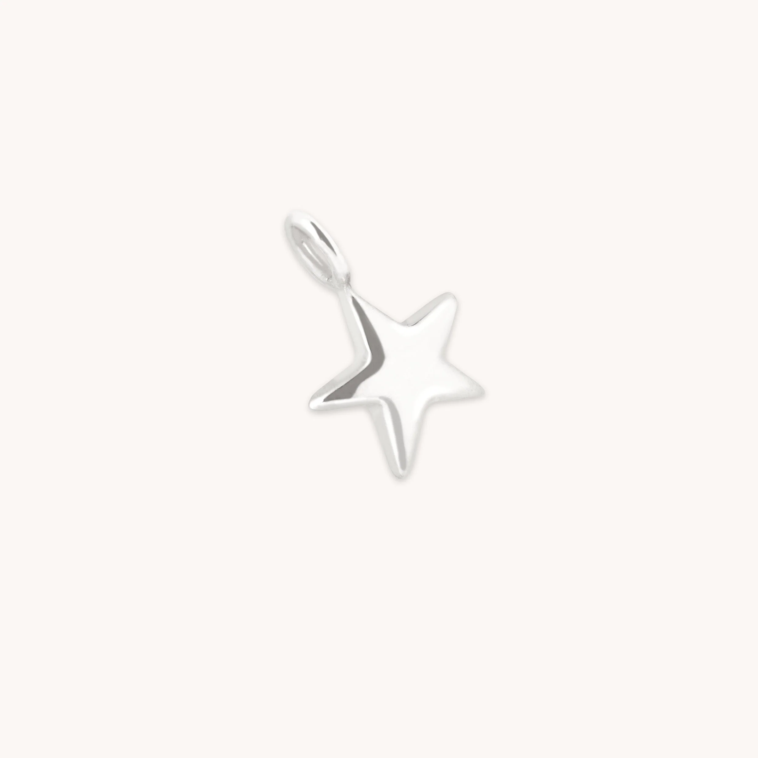 Star Charm 9k White Gold - Image 4