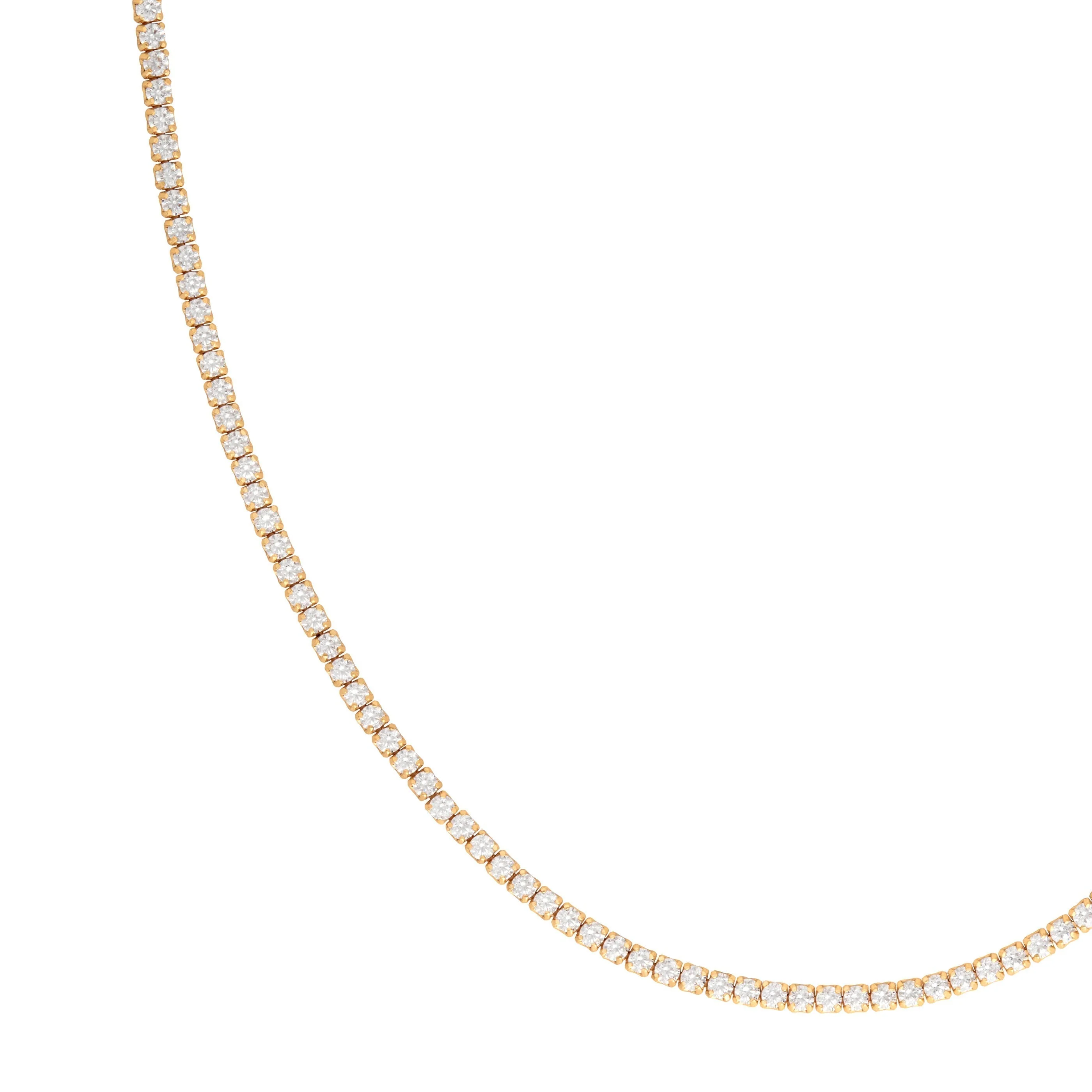 Tennis Chain Necklace in Gold - Image 3