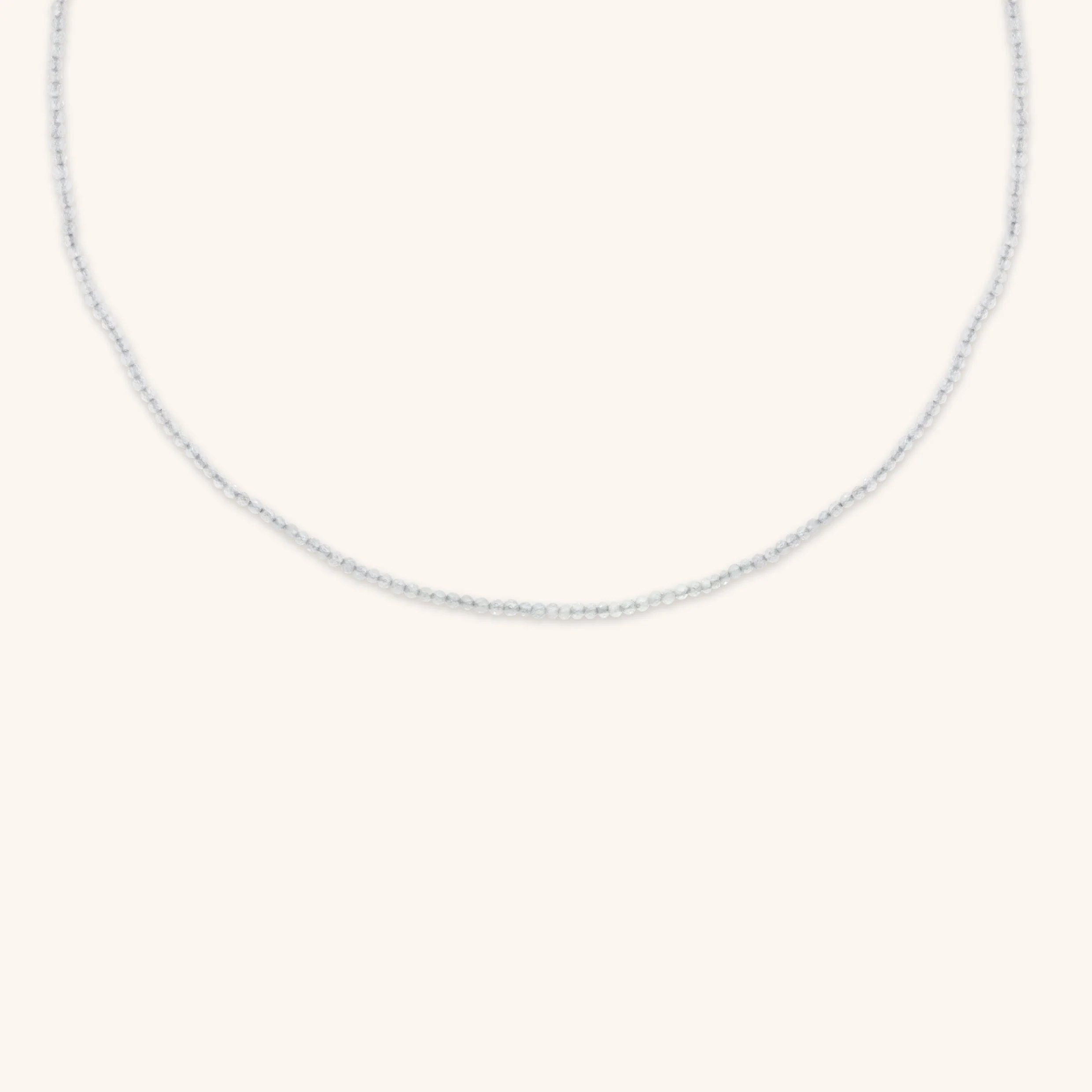 Topaz April Beaded Necklace in Solid Gold